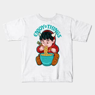 Enjoy Simple Things Noodle Kids T-Shirt